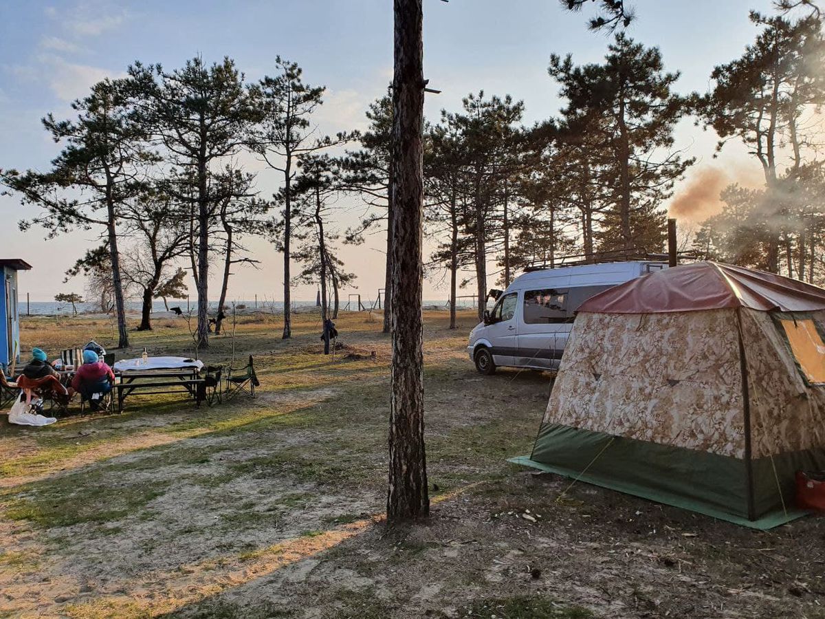кемпинг на море